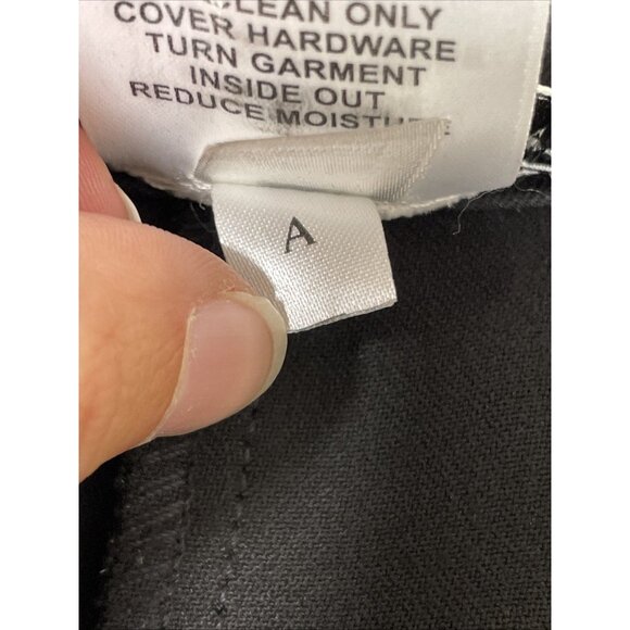 St John Sport Marie Gray Pants Womens‎ Size 16 Black Wide Leg Gold Hardware - Picture 14 of 16